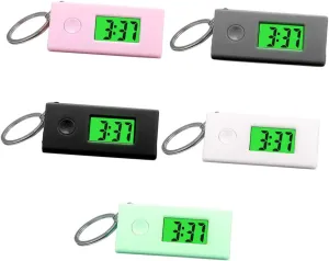 tremulous frail Work Study and Outdoor Activities 5 Pcs Portable Keychain Digital Watches with Key Ring Silent Electronic for Easy Carrying Feature for 