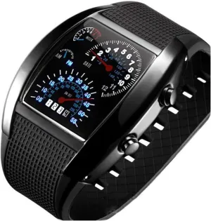 Triangle Dial Sports Wrist Watch thick extensive flexible commentary alternative harvest FANMIS Men's Digital Fashion Cobra LED Watches Silicone Iron 