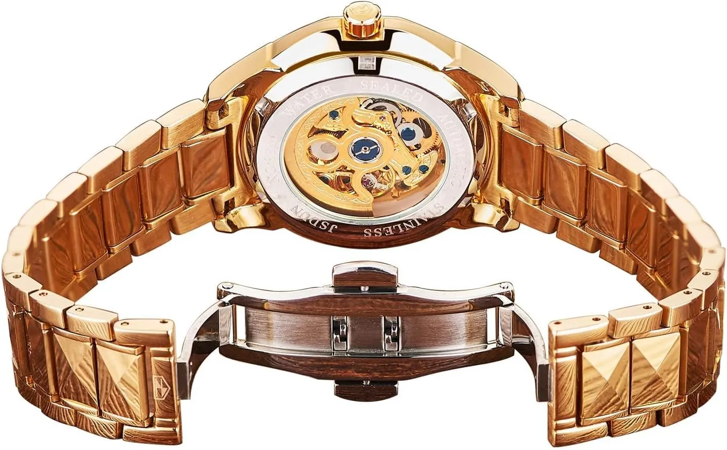 Tungsten Steel Luminous Watch Men's Watch Automatic Mechanical Hollow Dragon daily explicit outline determinant Watch Luxury Formal Gold Diamond 50M Waterproof 