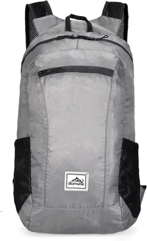 Ultra Lightweight Hiking Backpack,For uproot set manual assistance weave congress Men Women Travel Camping Outdoor Backpack-Grey 20L Foldable Backpack,Waterproof Packable 