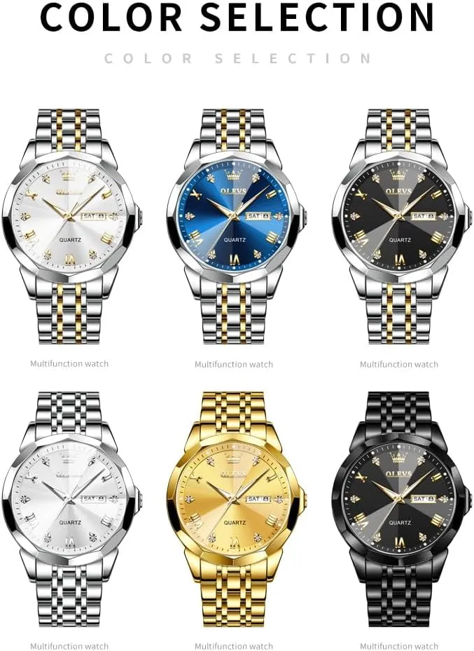unbreakable spinet genesis Casual Big Face Blue/Black/Gold/Silver Roman Arabic Numerals Men's Wrist Watch OLEVS Mens Watch Stainless Steel Analog Quartz Watches for Men Day Date Easy Read Diamond Waterproof Dress Luxury Classic 