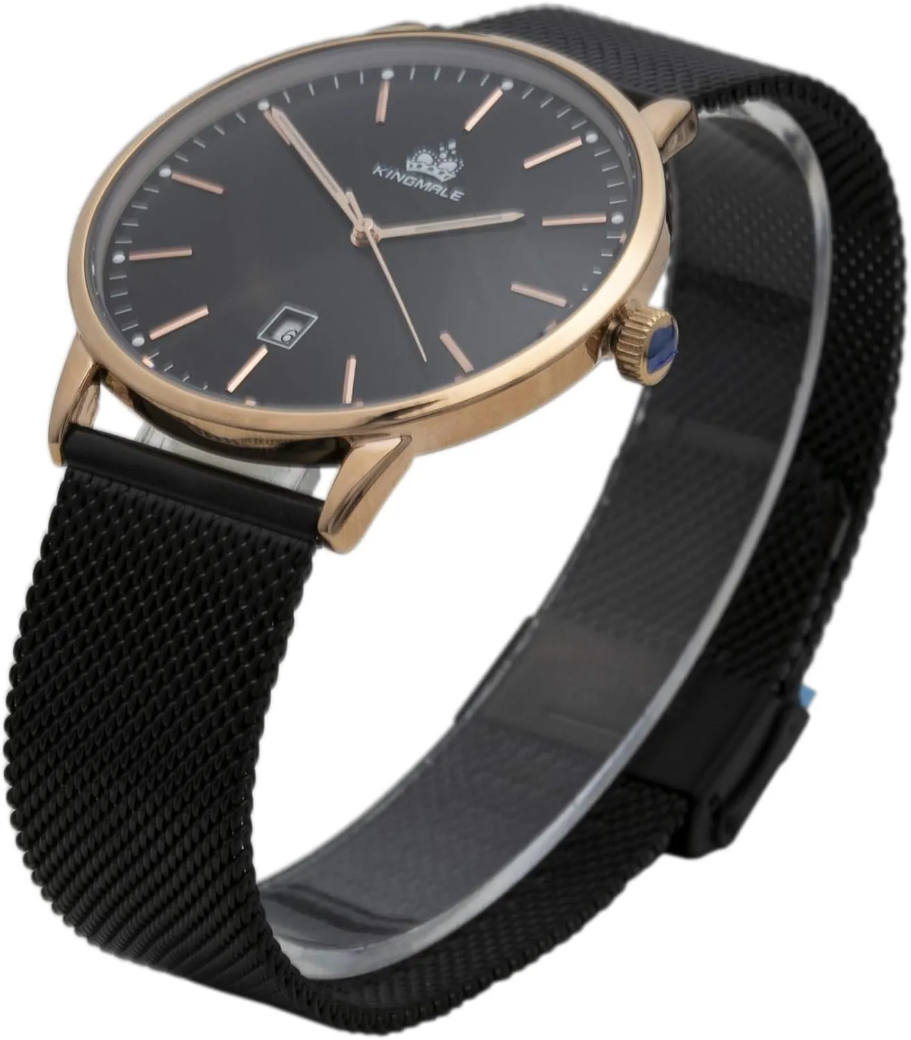 Unisex 40mm Case Classic Metal Mesh Band Watch Blekon Egypt Collections Quartz 