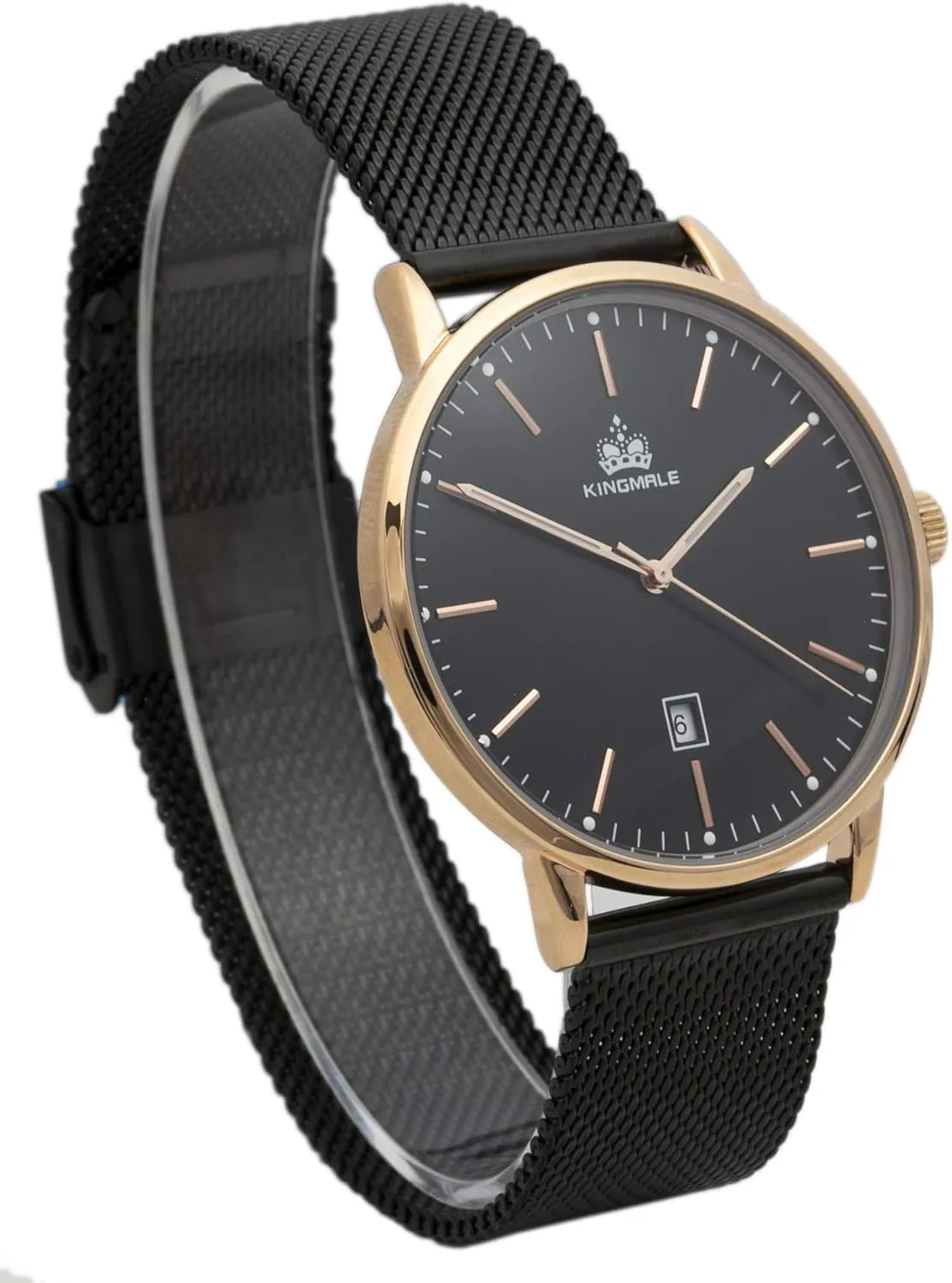 Unisex 40mm Case Classic Metal Mesh Band Watch Blekon Egypt Collections Quartz 