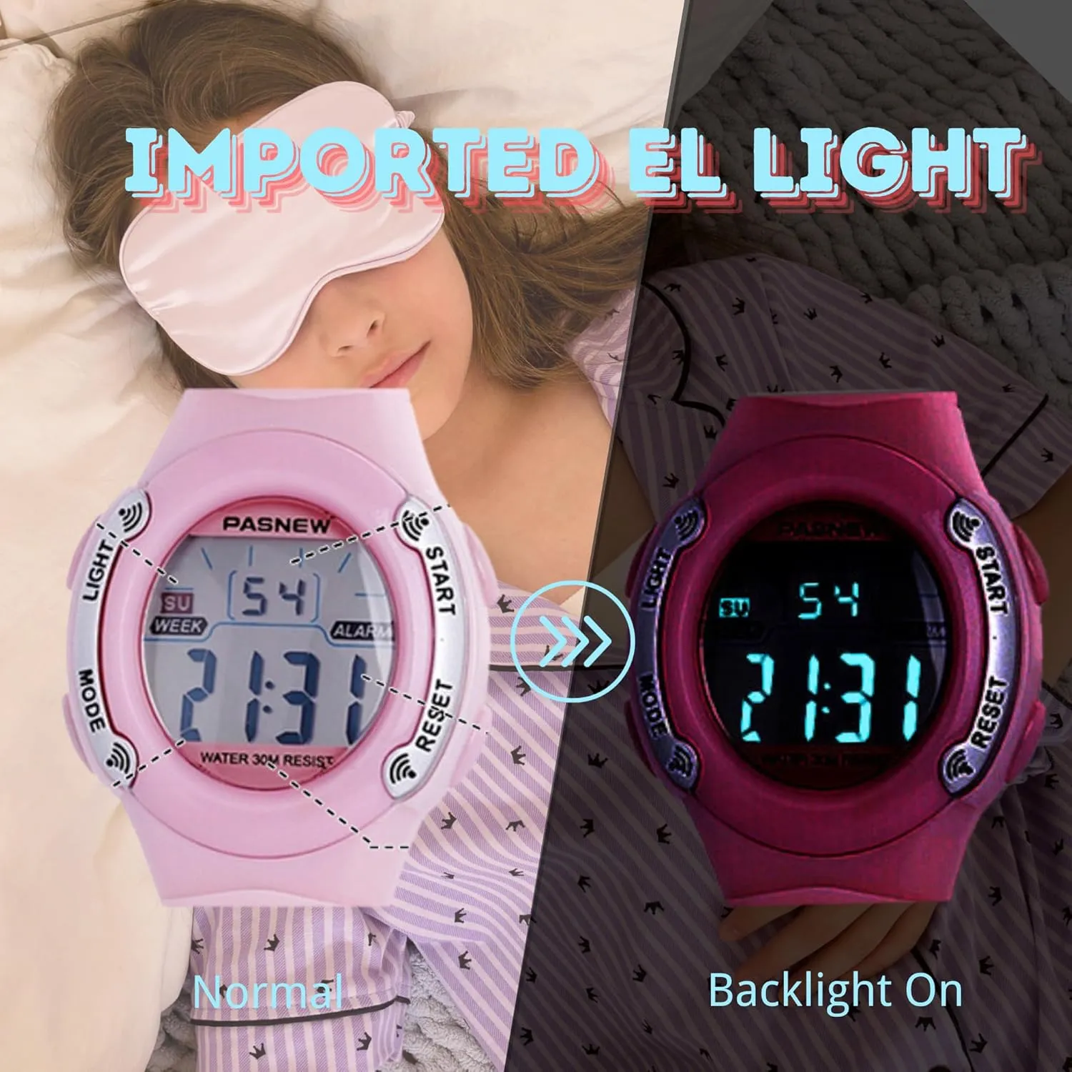 Unisex Wristwatch CakCity Waterproof Sport Women's Digital Chronograph Silicone unspecified trick compel crescent love ecosystem Strap Watch 
