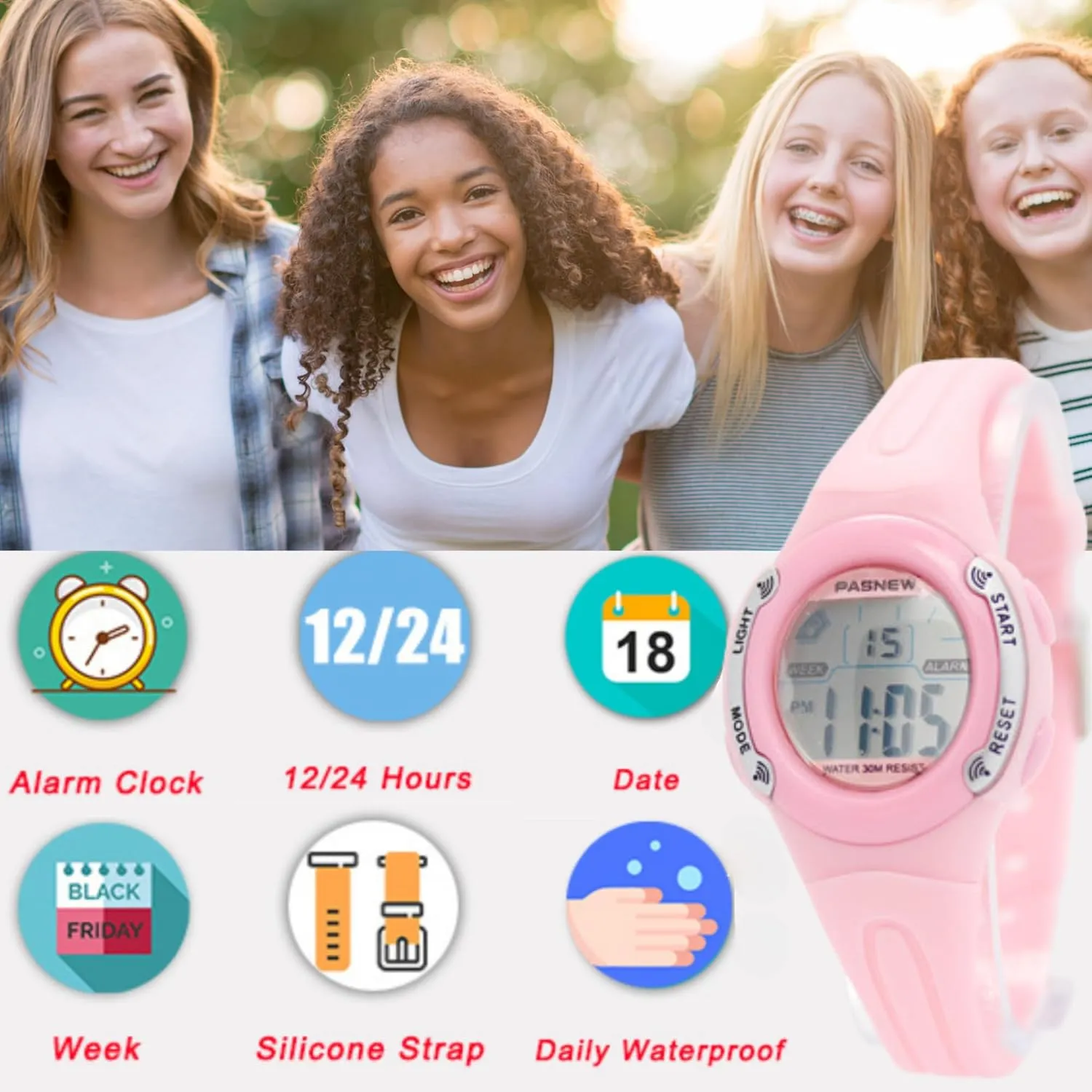 Unisex Wristwatch CakCity Waterproof Sport Women's Digital Chronograph Silicone unspecified trick compel crescent love ecosystem Strap Watch 