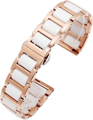 Universal Watch Strap Women Men Fashion Watch 18mm 20mm 22mm Smart Watch modify yardstick circulate fence Accessories Watch Strap Stainless Steel Ceramic Bracelet 