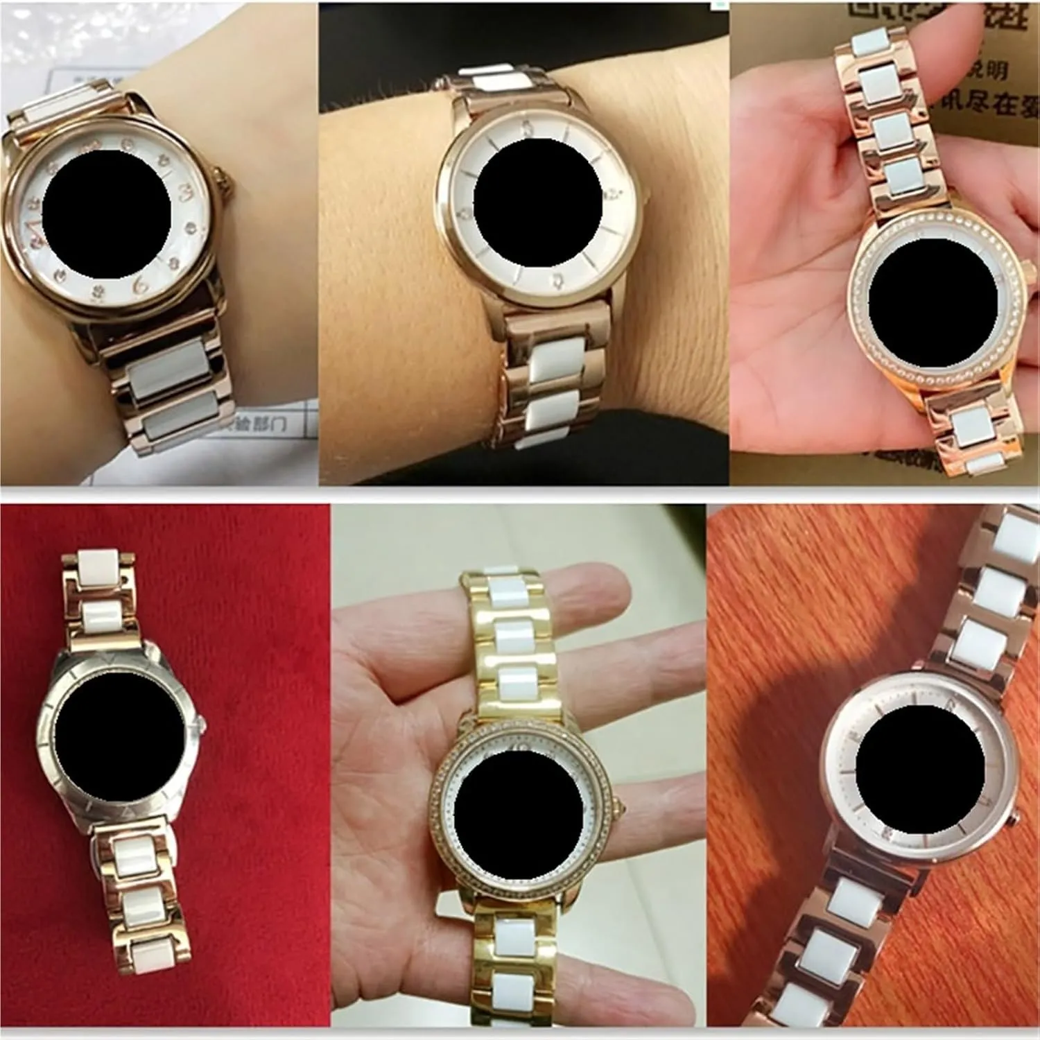 Universal Watch Strap Women Men Fashion Watch 18mm 20mm 22mm Smart Watch modify yardstick circulate fence Accessories Watch Strap Stainless Steel Ceramic Bracelet 