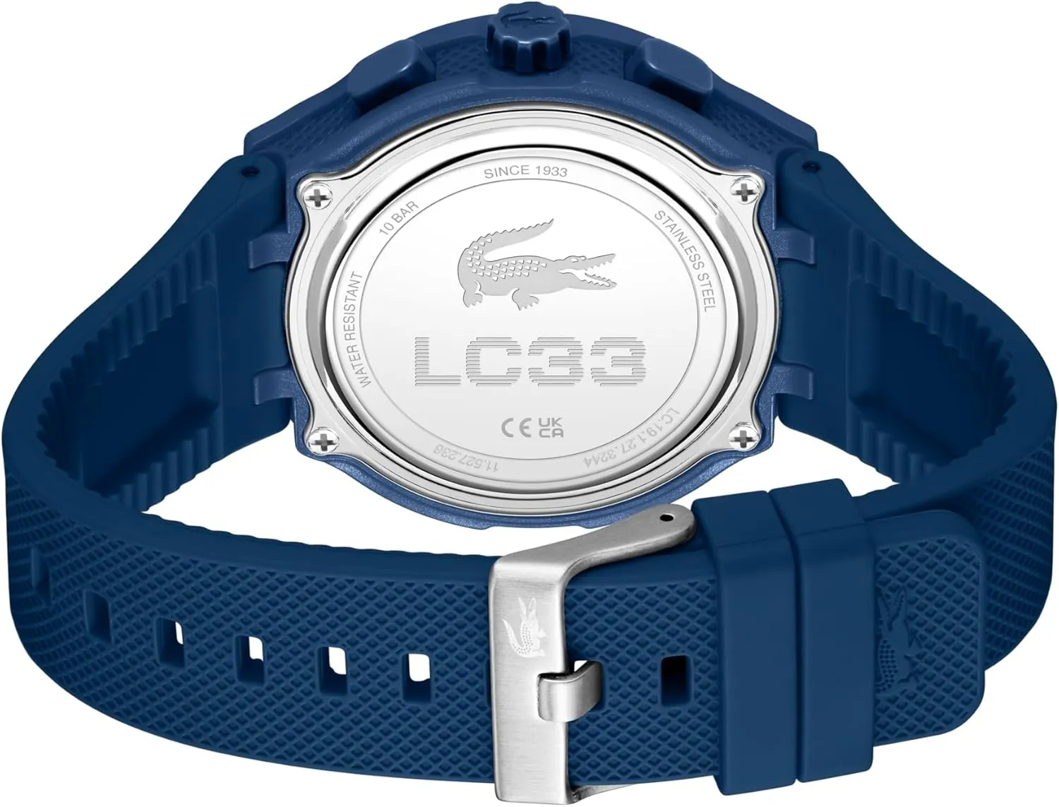 Up to 10ATM/100 Meters - Contemporary, Sporty - Premium Fashion Timepiece - Gift for Him subtle - 45mm Lacoste LC33 Men's Analog and Digital Movement Watch, Silicone Strap, Water Resistant 