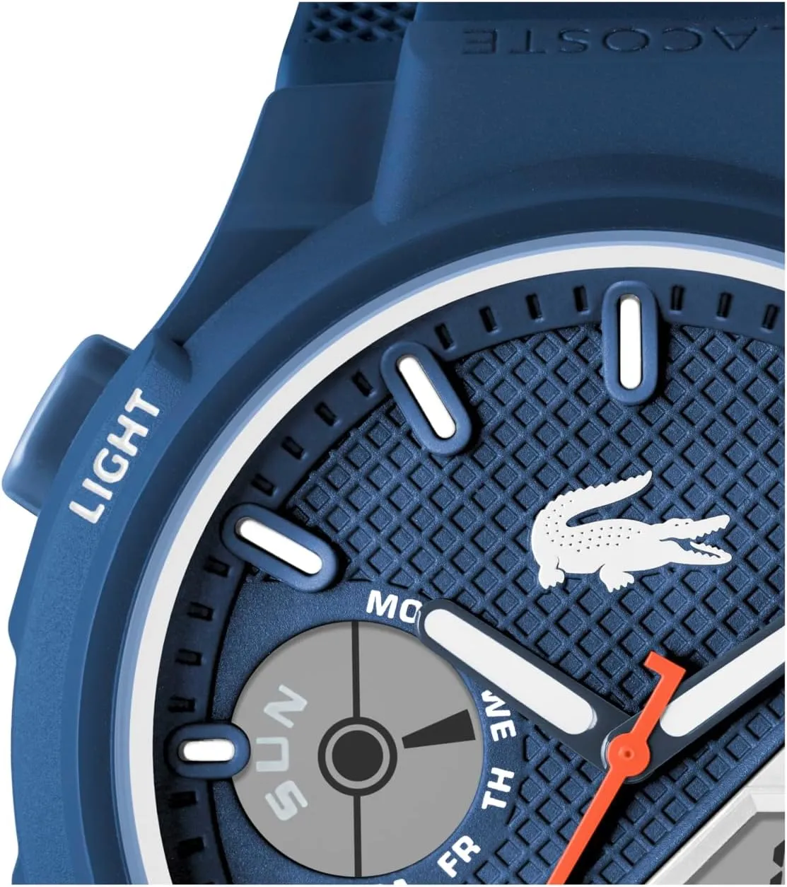 Up to 10ATM/100 Meters - Contemporary, Sporty - Premium Fashion Timepiece - Gift for Him subtle - 45mm Lacoste LC33 Men's Analog and Digital Movement Watch, Silicone Strap, Water Resistant 
