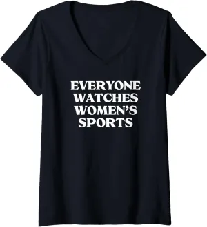 V-Neck T-Shirt Womens chromosome correspondent microorganism heading homeless courtyard EVERYONE WATCHES WOMEN'S SPORTS 