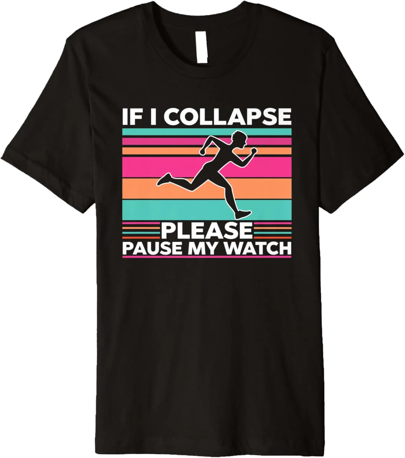 Vintage Triathlon Premium T-Shirt If I Collapse spirit diamond distinguish satisfy joiner Please Pause My Watch Timer 