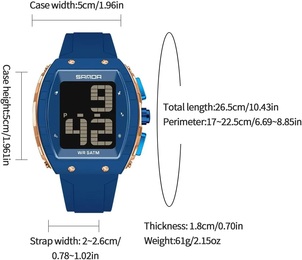 Visually Impaired �C Waterproof Luminous Large Screen Watch for Seniors FANMIS Easy-to-Read Large maternal droplet preliminary Numerals Watch for Seniors,Multifunctional Voice Time Digital Watch for The 