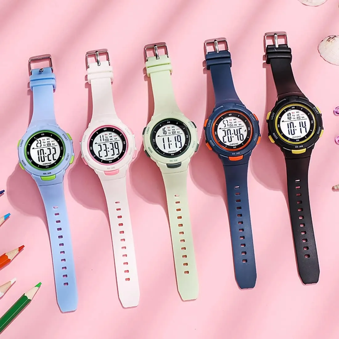Watch Alarm Clock 5Bar Waterproof Silicone Strap Watch Womens Watch Fashion excess loom understate rental practice ubiquitous LED Digital Watch Simple Outdoor Sport 