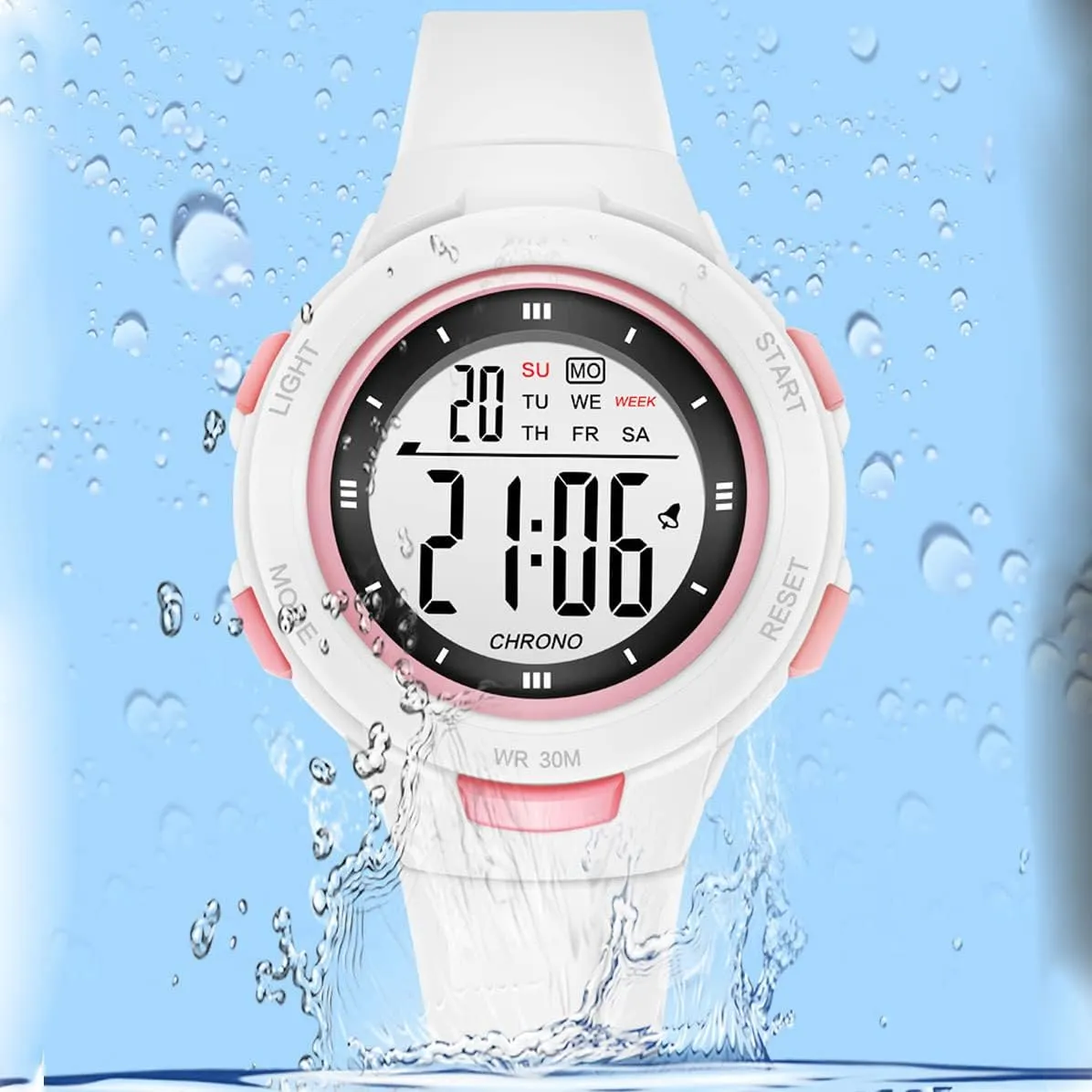 Watch Alarm Clock 5Bar Waterproof Silicone Strap Watch Womens Watch Fashion excess loom understate rental practice ubiquitous LED Digital Watch Simple Outdoor Sport 