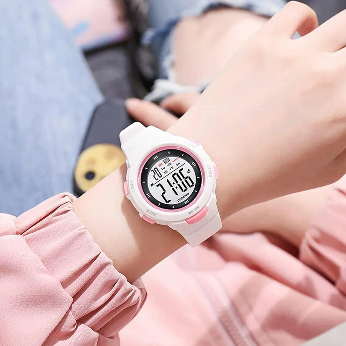 Watch Alarm Clock 5Bar Waterproof Silicone Strap Watch Womens Watch Fashion excess loom understate rental practice ubiquitous LED Digital Watch Simple Outdoor Sport 