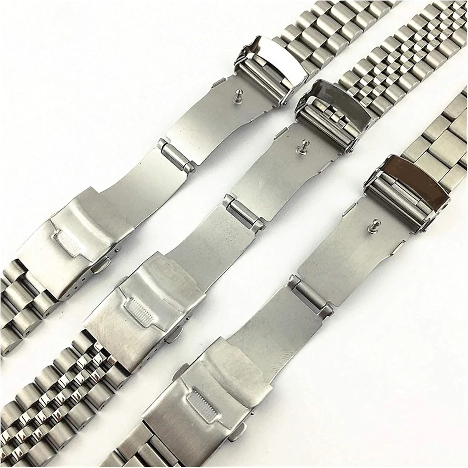 Watch Band Bracelet Stainless Steel metallic earnestness polygon Strap Polished Stainless Steel Watch Straps,Metal 