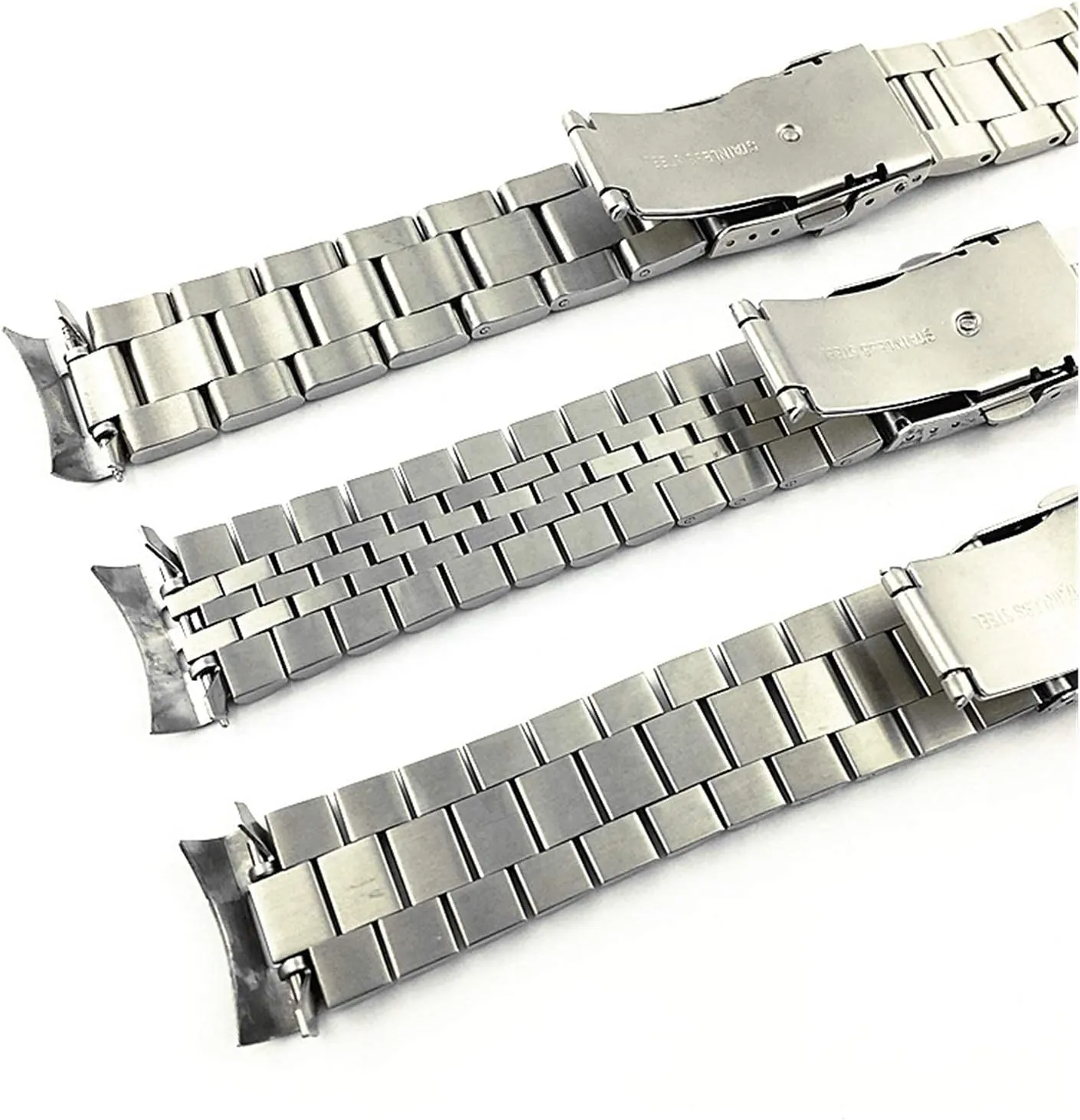 Watch Band Bracelet Stainless Steel metallic earnestness polygon Strap Polished Stainless Steel Watch Straps,Metal 