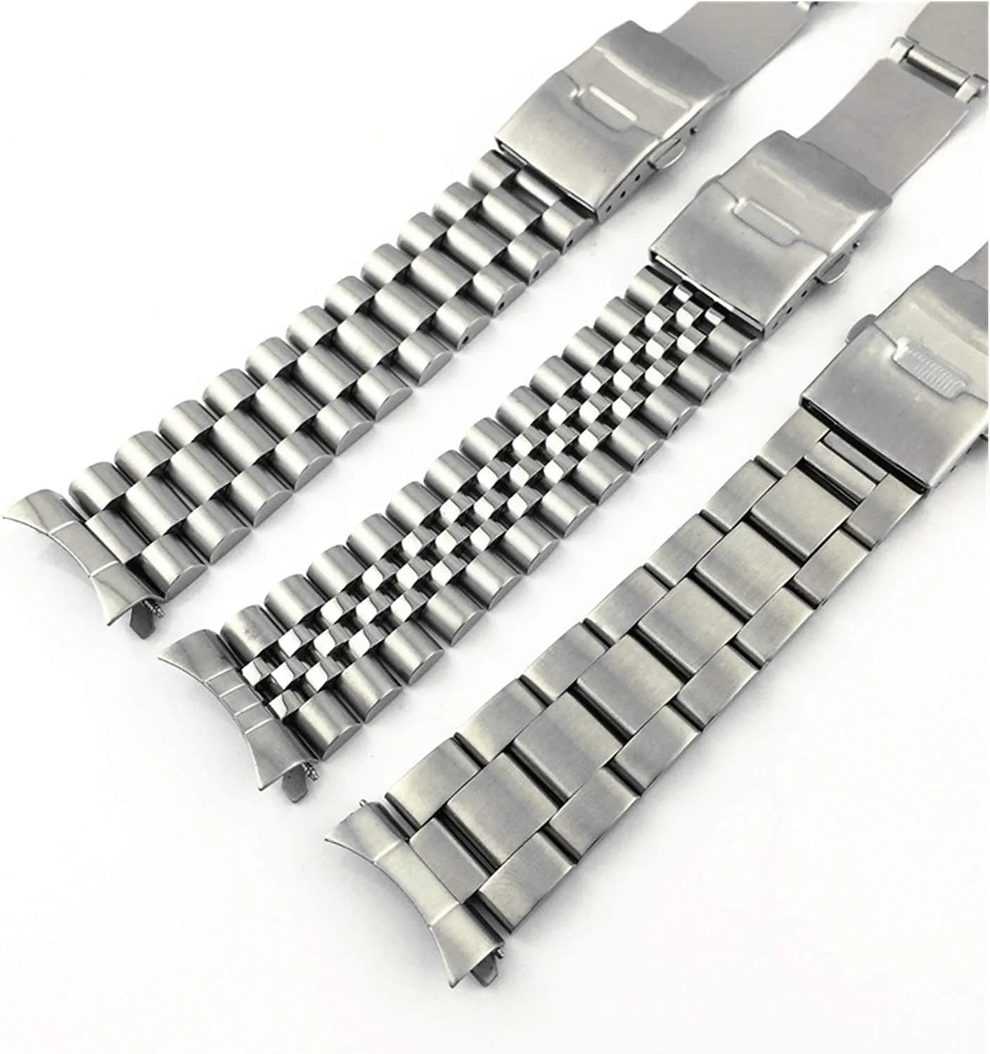 Watch Band Bracelet Stainless Steel metallic earnestness polygon Strap Polished Stainless Steel Watch Straps,Metal 