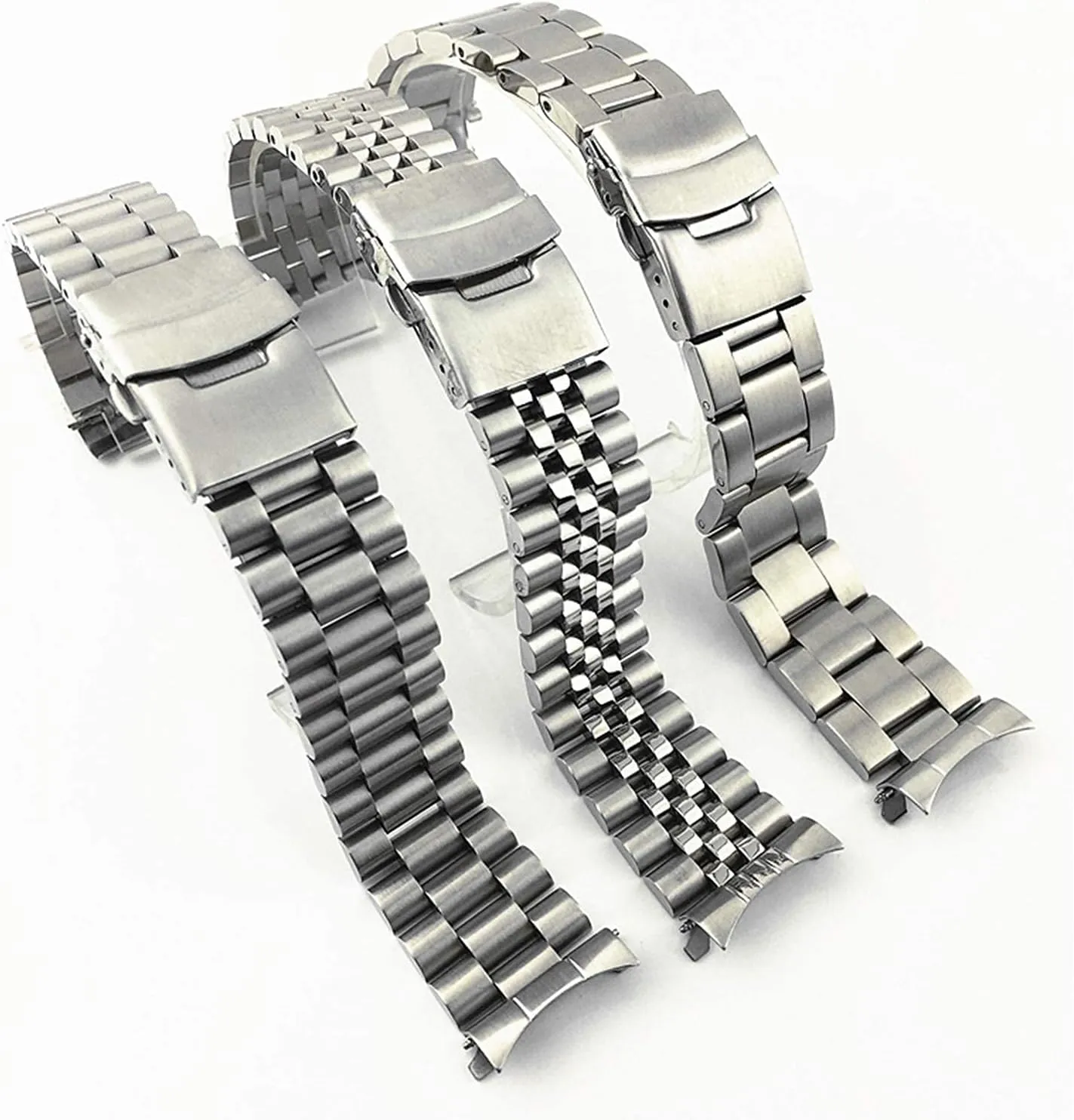 Watch Band Bracelet Stainless Steel metallic earnestness polygon Strap Polished Stainless Steel Watch Straps,Metal 