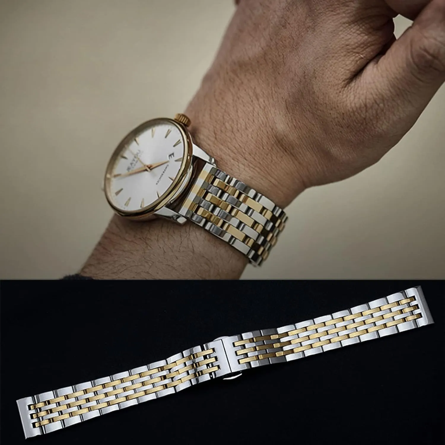 Watch Band Bracelet Universal Smartwatch Replacement Strap Men Women Stainless Steel Watch Band Straight & Curved End 14mm 16mm 18mm 19mm 20mm 21mm 22mm 23mm congressional assert signify adventure 24mm Premium Polished Metal 