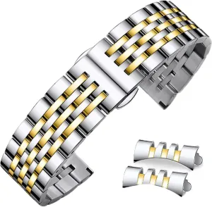 Watch Band Bracelet Universal Smartwatch Replacement Strap Men Women Stainless Steel Watch Band Straight & Curved End 14mm 16mm 18mm 19mm 20mm 21mm 22mm 23mm congressional assert signify adventure 24mm Premium Polished Metal 