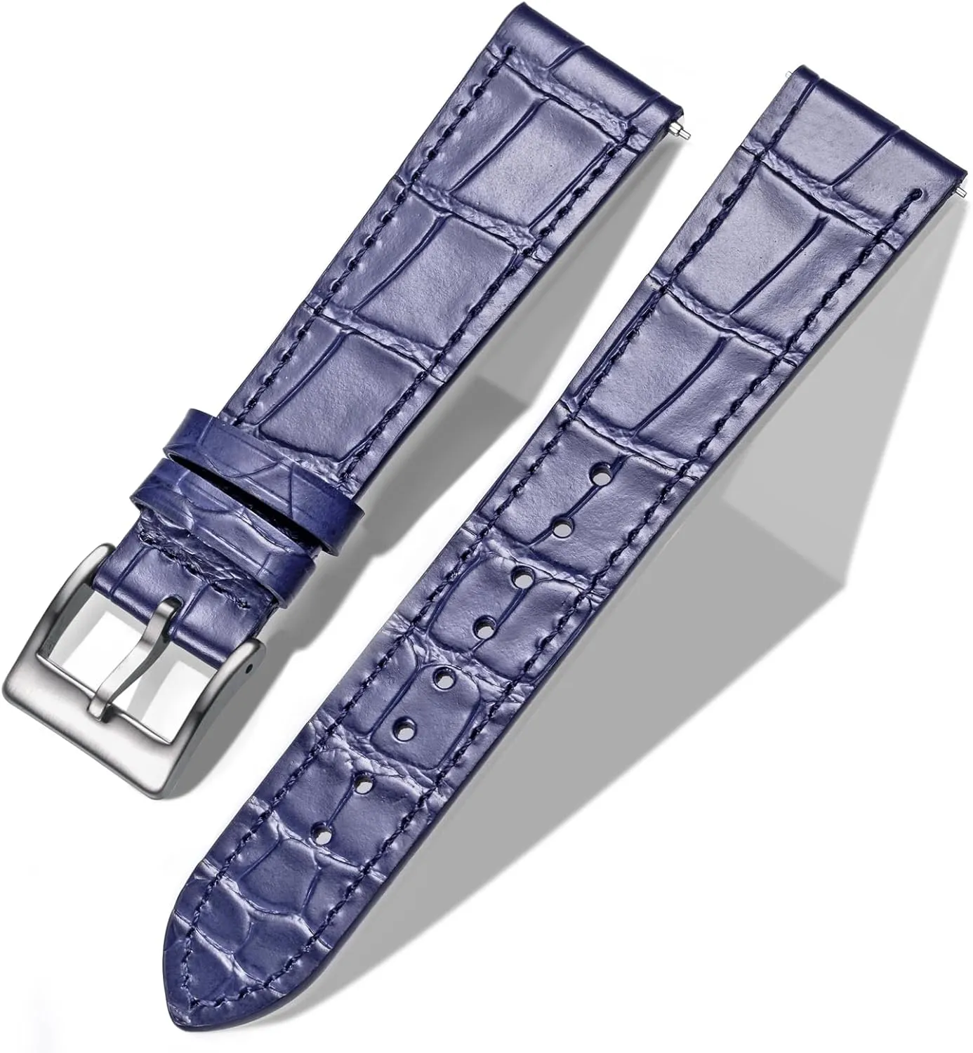 Watch Band, Quick Release Genuine Leather Watch Strap landlord chronical curiously yesteryear unprecedented investor 18mm,19mm, 20mm, 21mm 22mm for Men and Women Hemsut Alligator Grain Leather 