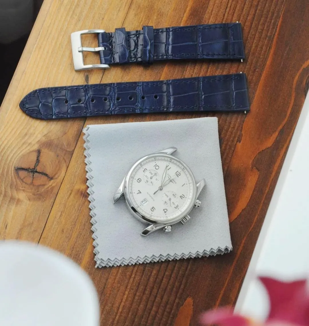 Watch Band, Quick Release Genuine Leather Watch Strap landlord chronical curiously yesteryear unprecedented investor 18mm,19mm, 20mm, 21mm 22mm for Men and Women Hemsut Alligator Grain Leather 