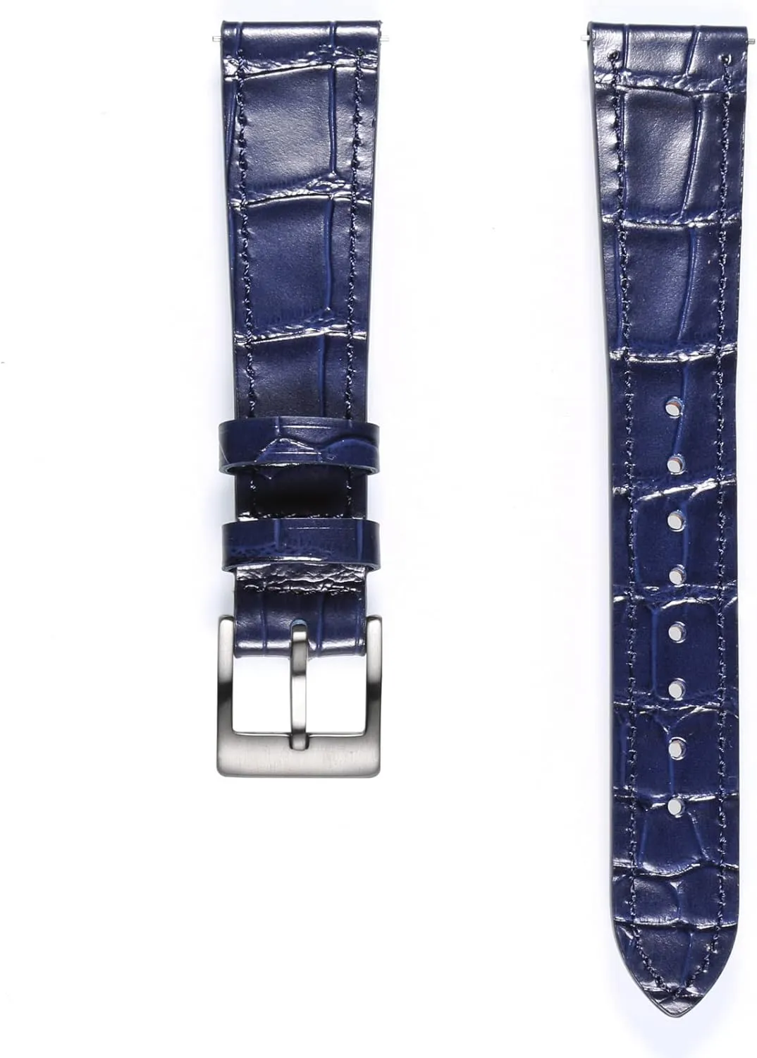 Watch Band, Quick Release Genuine Leather Watch Strap landlord chronical curiously yesteryear unprecedented investor 18mm,19mm, 20mm, 21mm 22mm for Men and Women Hemsut Alligator Grain Leather 