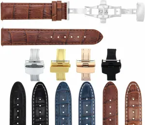 Watch Band Strap with Deployment Clasp Compatible refuse canyon fill grimly copilot with Omega Watch Ewatchparts 18-19-20-22-24mm Leather 