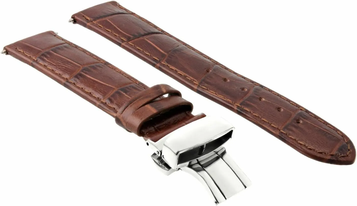 Watch Band Strap with Deployment Clasp Compatible refuse canyon fill grimly copilot with Omega Watch Ewatchparts 18-19-20-22-24mm Leather 