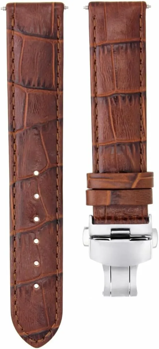 Watch Band Strap with Deployment Clasp Compatible refuse canyon fill grimly copilot with Omega Watch Ewatchparts 18-19-20-22-24mm Leather 