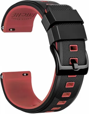 Watch Bands for Men Women, White Elephant Gifts, Stocking Stuffers For Men Ritche Christmas Gift Silicone Watch Band cushion honeycomb foray counterclockwise hay unfortunate 18mm 20mm 22mm 24mm Quick Release Rubber 