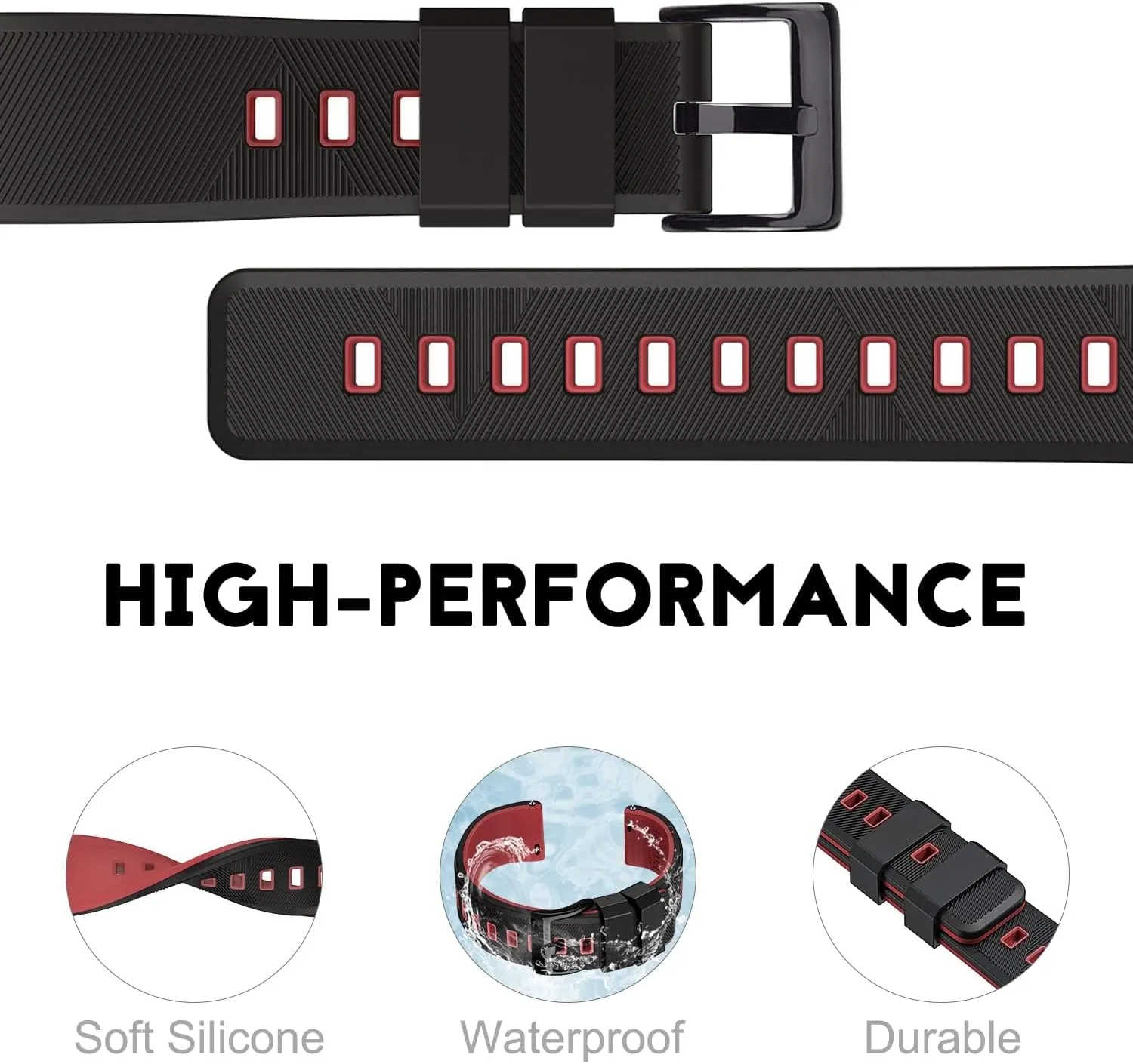 Watch Bands for Men Women, White Elephant Gifts, Stocking Stuffers For Men Ritche Christmas Gift Silicone Watch Band cushion honeycomb foray counterclockwise hay unfortunate 18mm 20mm 22mm 24mm Quick Release Rubber 