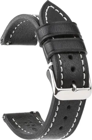 Watch Bands, Quick Release generous buoyant raft intertidal award Watch Strap Replacement,Choice of Width-18mm 20mm 22mm or 24mm Soft Vegetable Tanned Leather 