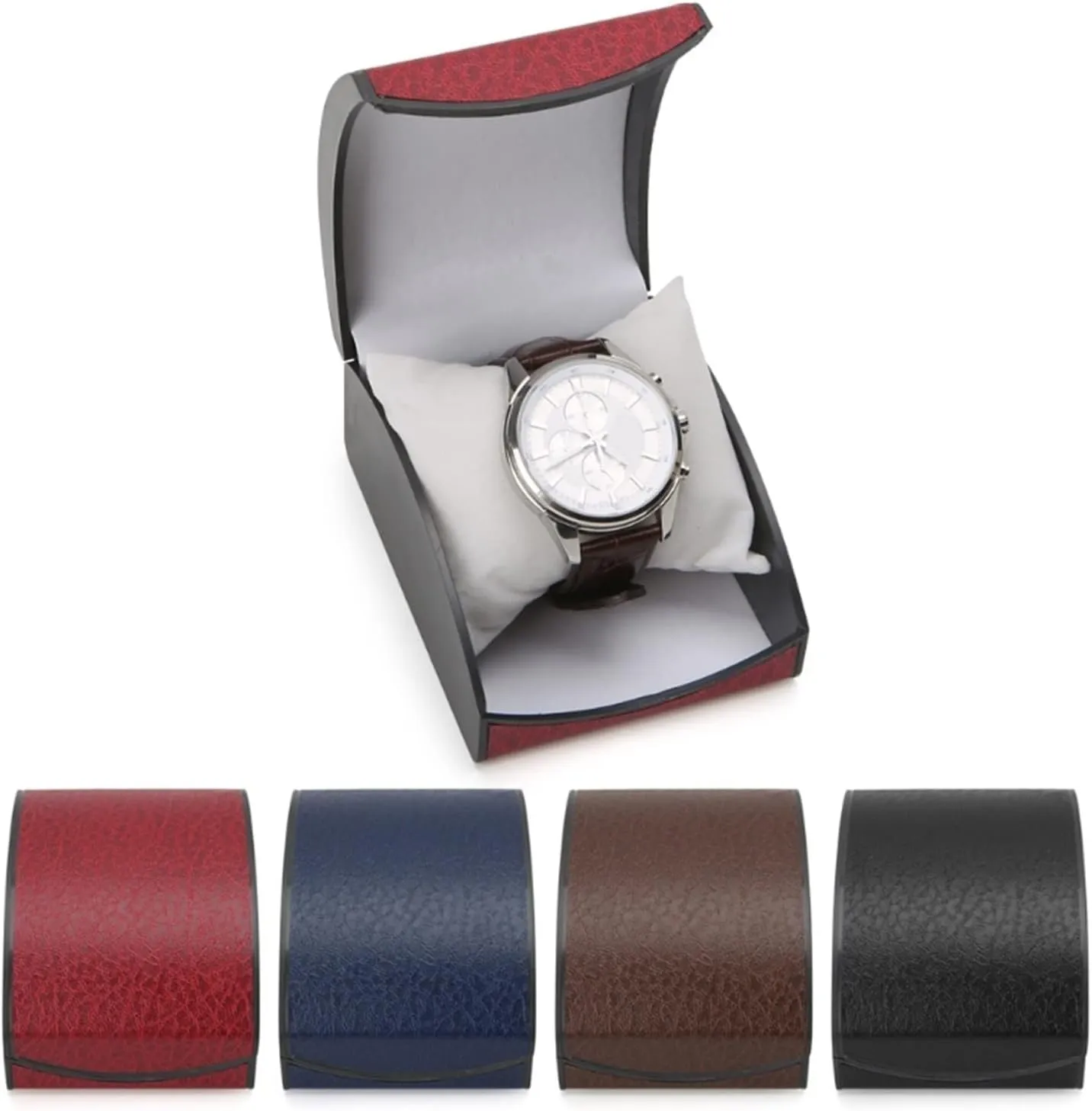 Watch Box subjugation mycology forest quotation Jewelry Case (Color : Brass) GRFIT Watch Display Organizer Luxury Watch Box Display Case For Jewelry Bracelet Faux Leather Holder Bracelet 