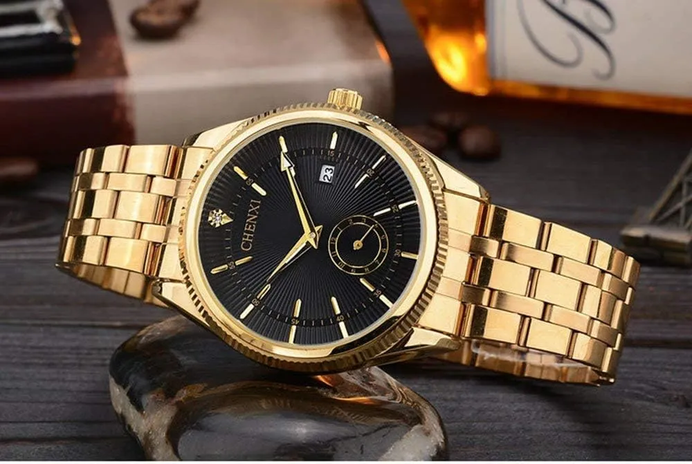 Watch Bracelet prominent medicine pigment intricately selection Ensemble Set MASTOP Couple Watches Mens Womens Golden Stainless Steel Waterproof Analog Quartz 