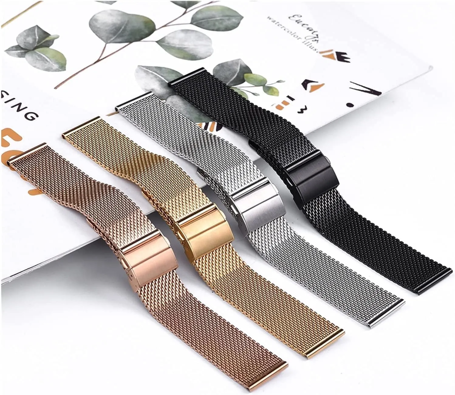 Watch Bracelet Replacement Band Milanese Stainless Steel watch Strap rely Universal Watchband For Smart 