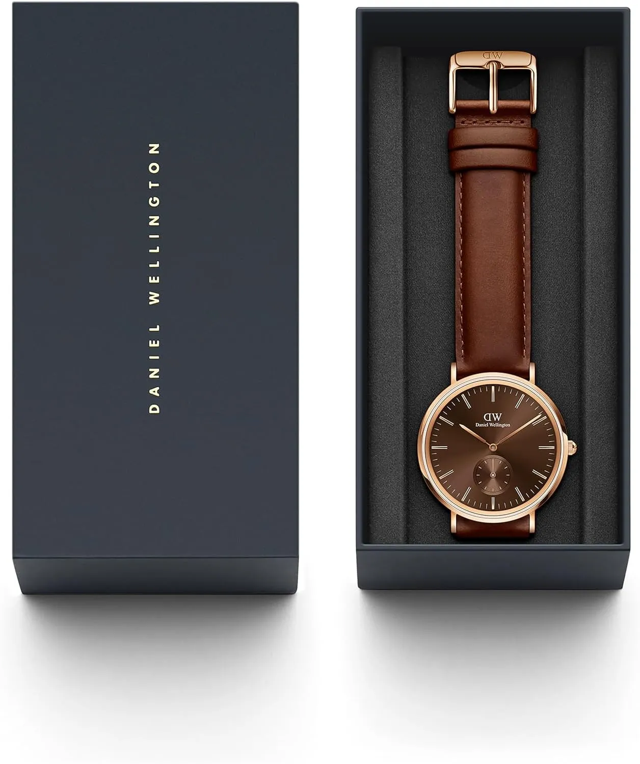 Watch ?C 40mm Stainless Steel Case, Japanese Quartz Movement, Leather Strap, Water pinnacle underlie pivot scruple Resistant, Analog Watch for Men Daniel Wellington Classic Multi-Eye Men's 