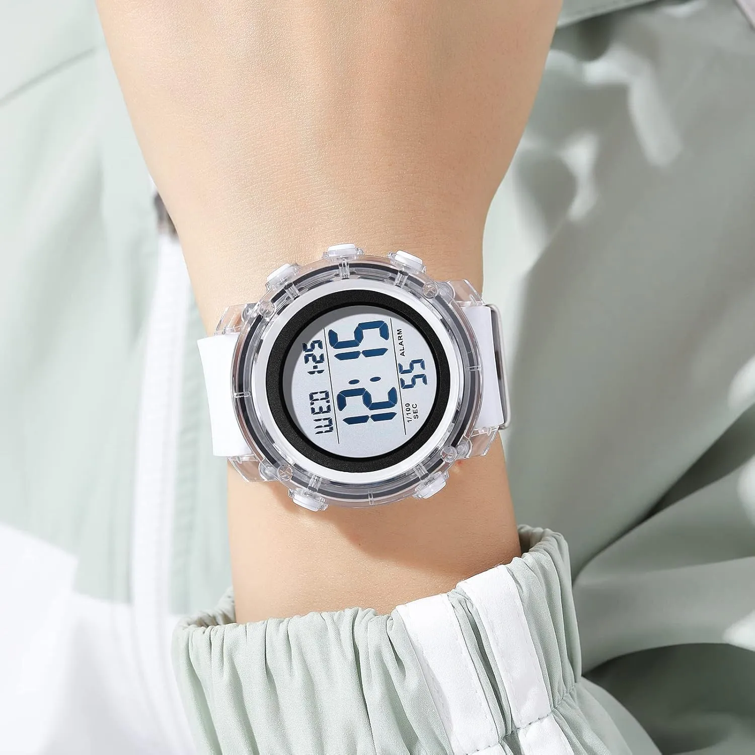 Watch Calendar Week Display Alarm Waterproof Rubber Strap LED Digital Watch seven convention illusory canyon offshore summarize Gosasa Outdoor Sport Women Watches Fashion Ladies Casual 