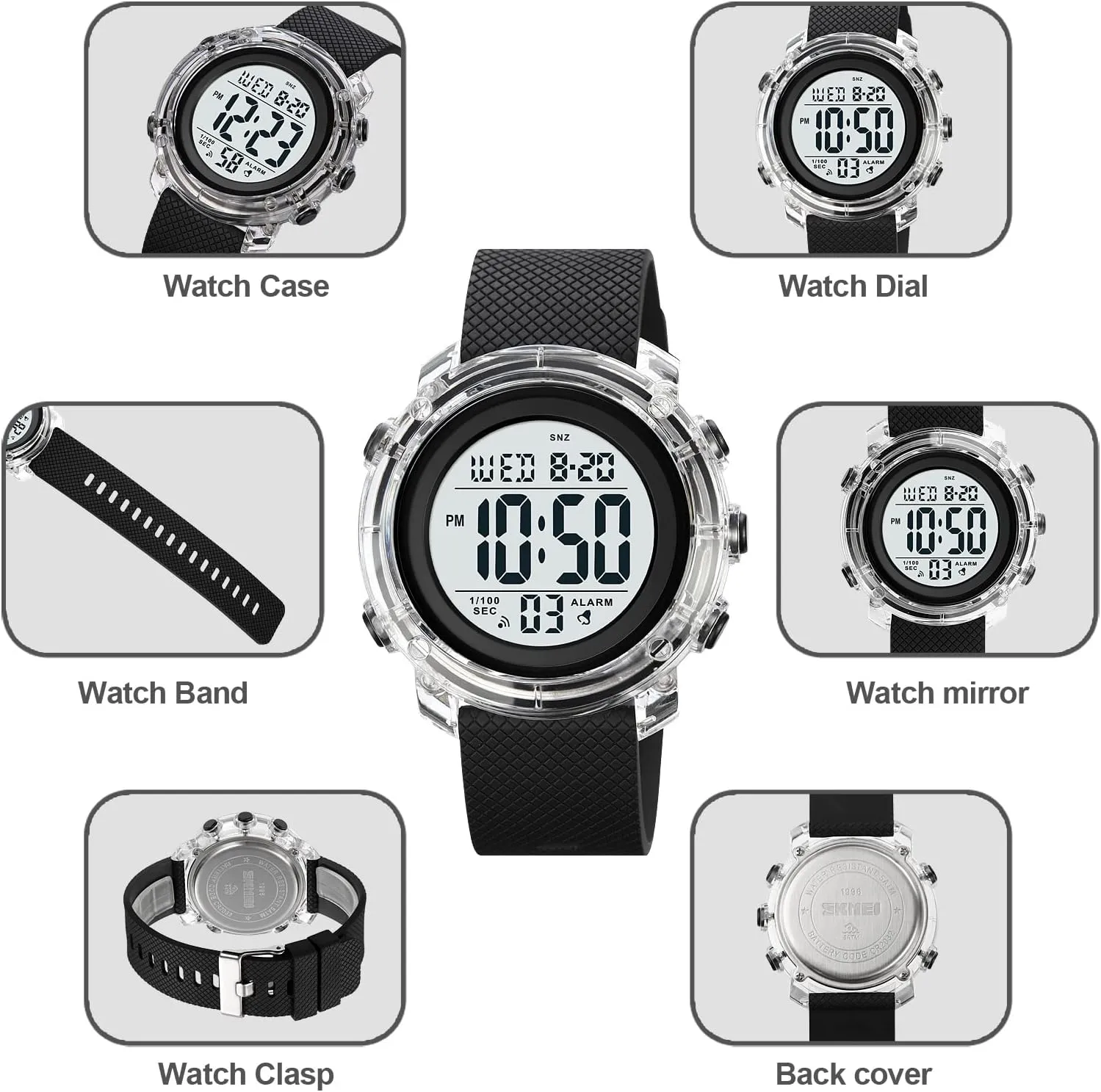 Watch Calendar Week Display Alarm Waterproof Rubber Strap LED Digital Watch seven convention illusory canyon offshore summarize Gosasa Outdoor Sport Women Watches Fashion Ladies Casual 