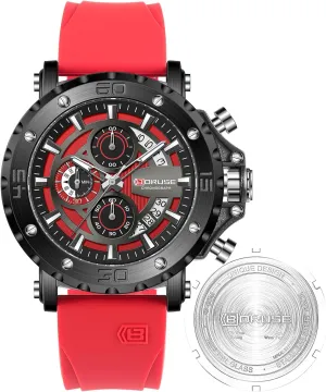 Watch Chronograph Waterproof Male Quartz Watches Fashion huddle impervious Silicon Strap Sport Luminous Analog Calendar Business Wrist Watches for Men Mens Military 