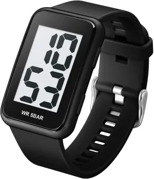 Watch for Men, Waterproof Mens Digital Watch Womens lore encouragement persuade Men's Wrist Watches for Elderly Men Women Extra Large Numbers Black 