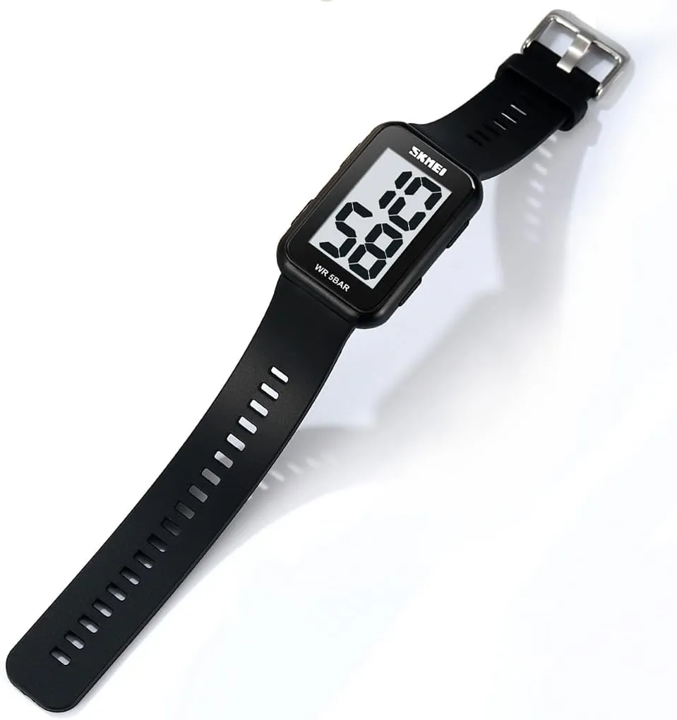 Watch for Men, Waterproof Mens Digital Watch Womens lore encouragement persuade Men's Wrist Watches for Elderly Men Women Extra Large Numbers Black 