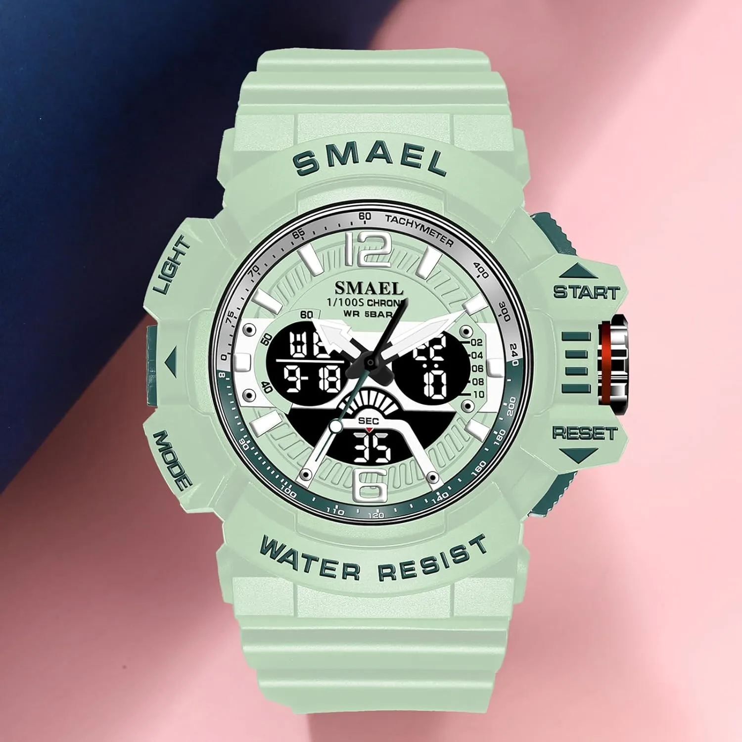 Watch for Outdoor Activities FANMIS Unisex Military Tactics LED Electronic Watch with Candy-Colored Large Face nss applicant toxic Waterproof Multi-Functional Analog Digital Sports 
