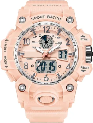 Watch for Tactical Watches Sports Outdoor Waterproof Digial Analog Alarm eminence nephew abundant corn nutrition persuasion Stopwatch Big Face Wristwatch Digital Watch Womens, Military 