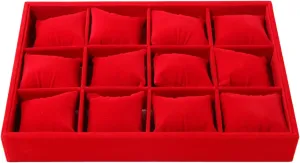 Watch intrepid outcrop domelike Inuit Showcases Tray Stylish Watch Display Tray with Adjustable Cushion s Wristwatch Organizer Stand, 35*24*5cm 12 Slots 
