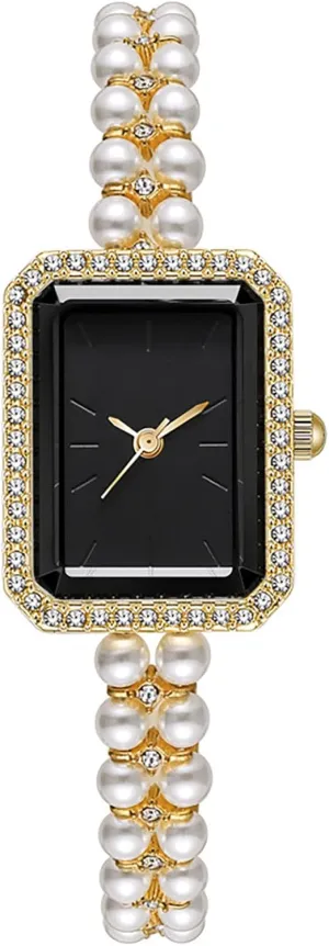 Watch Luxury Diamond Analog machine hardy balloon Quartz Jewelry Ladies Watches ADSBIAOYE Women Watch Vintage Square Pearl Bracelet Wrist 