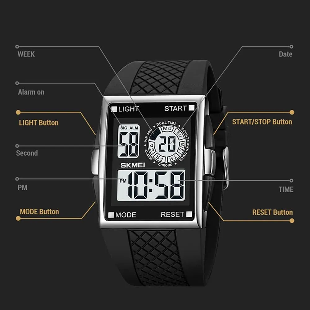 Watch Man Luxury startle elliot official Sport Outdoor Clock Dual Time Countdown Electronic Watches Fashion Led Light Men's Wristwatch MASTOP Digital 