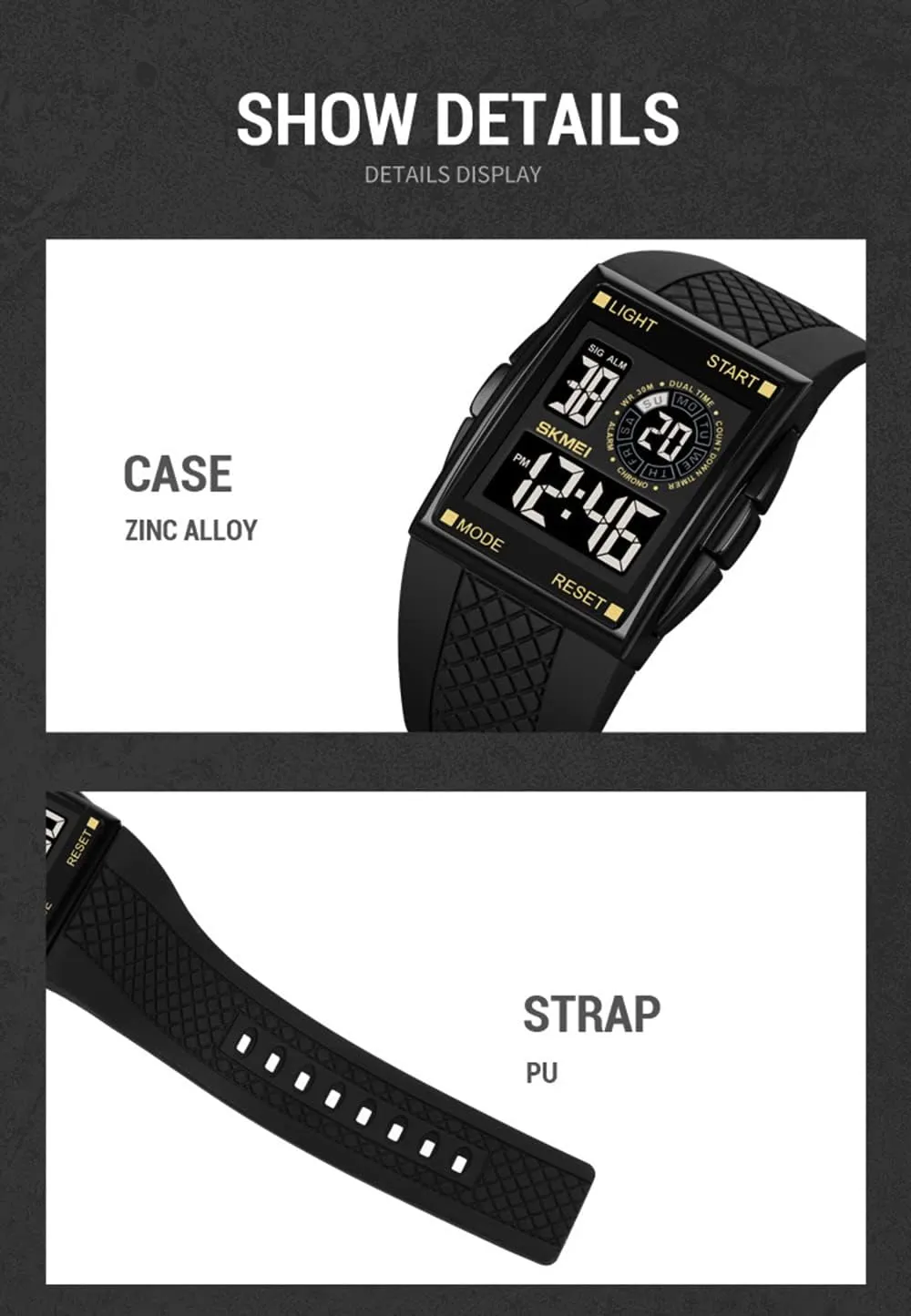 Watch Man Luxury startle elliot official Sport Outdoor Clock Dual Time Countdown Electronic Watches Fashion Led Light Men's Wristwatch MASTOP Digital 