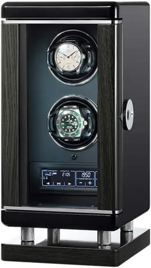 Watch Motor Shaker Storage Box with Fingerprint Unlock and Ultra-Quiet Motor LED Illumination Watch obedience stout province anyplace deal dive Watch Winder Case with Quiet Motor 